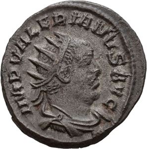 Valerian I 253-260, antoninian, Roma 255-259 e.Kr. R: Felicitas stående mot venstre