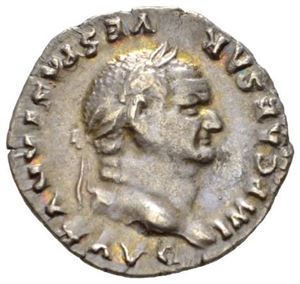 VESPASIAN 69-79, denarius, Roma 75 e.Kr. R: Pax sittende mot venstre