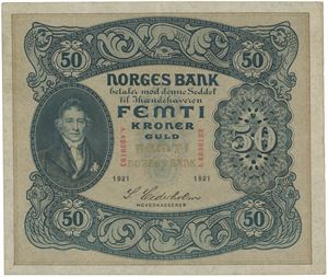 50 kroner 1921. A.4938193. R
