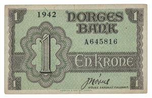 1 krone 1942. A645816