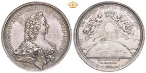 Frederik V. Dronning Louises kroning 1747. Arbien. Sølv