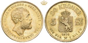 20 kroner/5 species 1874