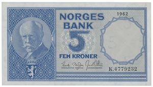 5 kroner 1962. K.4779232