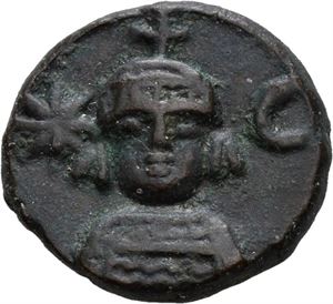 Heraclius 610-641, Æ 12 nummis, Alexandria 618-628 e.Kr. R: Stor IB