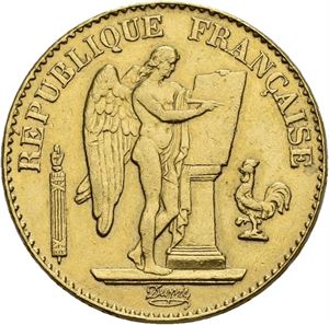 3. republikk, 20 francs 1898 A. Renset/cleaned