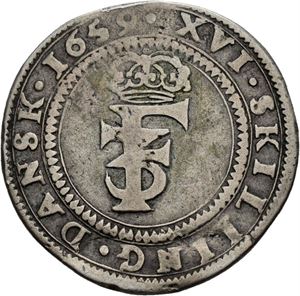 FREDERIK III 1648-1670. 1 mark 1659. S.87