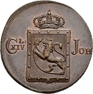CARL XIV JOHAN 1818-1844, KONGSBERG. 1 skilling 1820