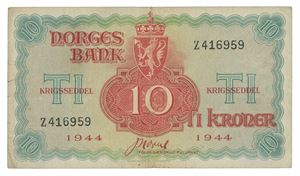 10 kroner 1944. Z416959