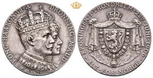 Kroningsmedaljen 1906. Sølv. 29 mm