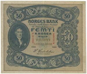 50 kroner 1931. B.1615844