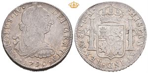 Carl IV. 8 reales 1790 FM. Mexico City.