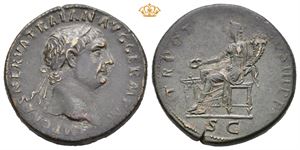 Trajan, AD 98-117. Æ sestertius (24,33 g)