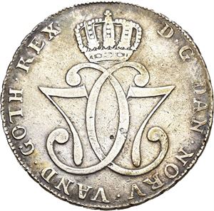 CHRISTIAN VII 1766-1808, KONGSBERG. Speciedaler 1777. S.2