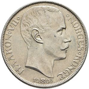 1 krone 1908 på plate