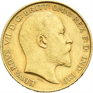 Edward VII, 1/2 sovereign 1905. Kantskade/edge nick