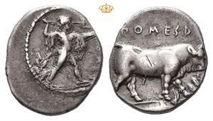 LUCANIA, Poseidonia. Circa 410-350 BC. AR diobol (1,18 g)