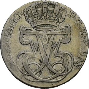 FREDERIK V 1746-1766. 24 skilling 1748. S.6