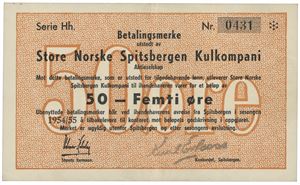 50 øre 1954/55. Serie Hh. Nr. 0431