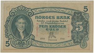 5 kroner 1914. E.1260117.