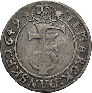 FREDERIK III 1648-1670. 2 mark 1649. S.30
