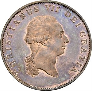 CHRISTIAN VII 1766-1808. Speciedaler u.år/n.d. Kobber. S.3a