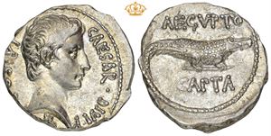 AR Denarius, 28 BC