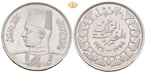 Farouk, 20 piastres 1939. Små riper/minor scratches