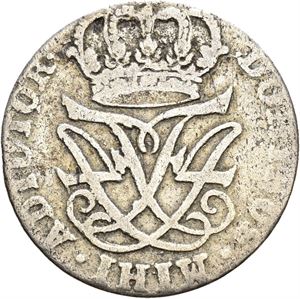 FREDERIK IV 1699-1730 12 skilling 1719. S.5