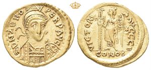 Zeno. Second reign, AD 474-491. AV solidus (4,43 g)