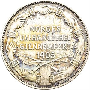 2 kroner 1907, med geværer