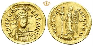 Zeno. 2nd reign AD 476-491. AV solidus (4,41 g).