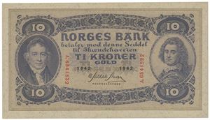 10 kroner 1942. A.6541532.