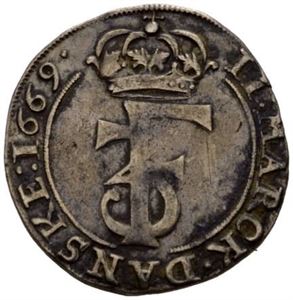 2 mark 1669. Ripe på advers/scratch on obverse. S.39