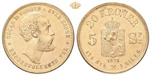 20 kroner/5 species 1874
