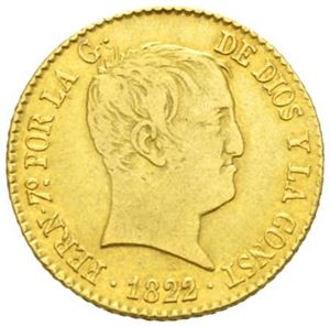 Ferdinand VII, 80 reales 1822. Madrid.