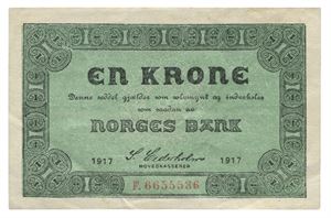 1 krone 1917. F6655536