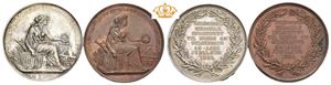 Søndre Trondhjems Amts Landhusholdningsselskab 1883 25 mm. Lott 2 medaljer