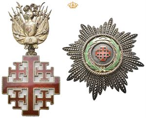 Order of the Holy Sepulchre. Kommandørkors og ordensstjerne. (Bryststjerne produsert før 1854)