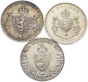 2 krone 1906, 07 og 14 jub