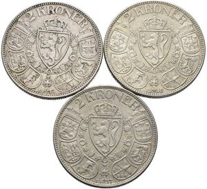 2 kroner 1915, 16 og 17