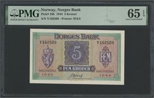 5 kroner 1944. Y162509.