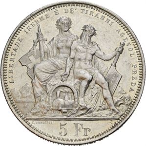 5 francs 1883. Lugano