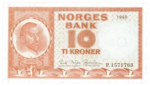 !0 kroner 1968. P1571763.
