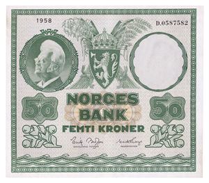 50 kroner 1958. D0587582