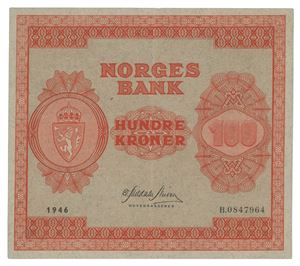 100 kroner 1946. B0847964