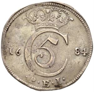 4 mark 1684. S.15. Ex. Oslo Mynthandel a/s nr.31 24/4-1993 nr.297 – Numisma