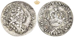 8 skilling 1712. S.2 var.