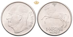 Norway. 1 krone 1967