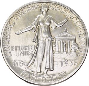 1/2 dollar 1936 150th anniversary of the founding of Lynchburg