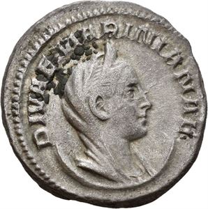 Mariniana, g.m. Valerian I, antoninian, Roma 253-254 e.Kr. R: Påfugl stående